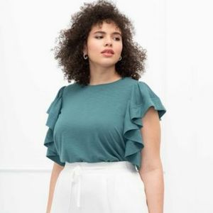 Eloquii Ruffle Sleeve Top